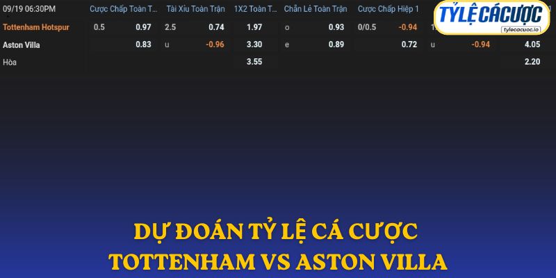 Soi kèo nhà cái Tottenham vs Aston Villa – dự đoán từ chuyên gia