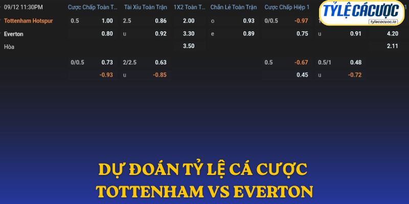 Soi kèo nhà cái Tottenham vs Everton – dự đoán chuyên sâu